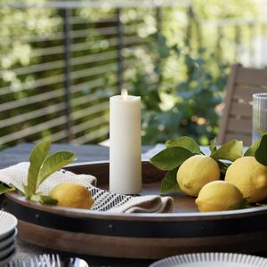 Luminara Flameless Battery Operated Moving Flame Candle for Decor, 2x6.5", White